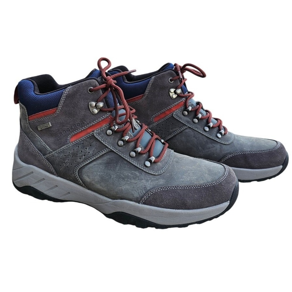 Rockport XCS Spruce Peak Waterproof Hiking Boots Men 12 Grey Hydro-Shield  ~
